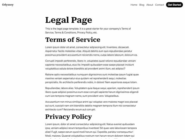 Legal Page